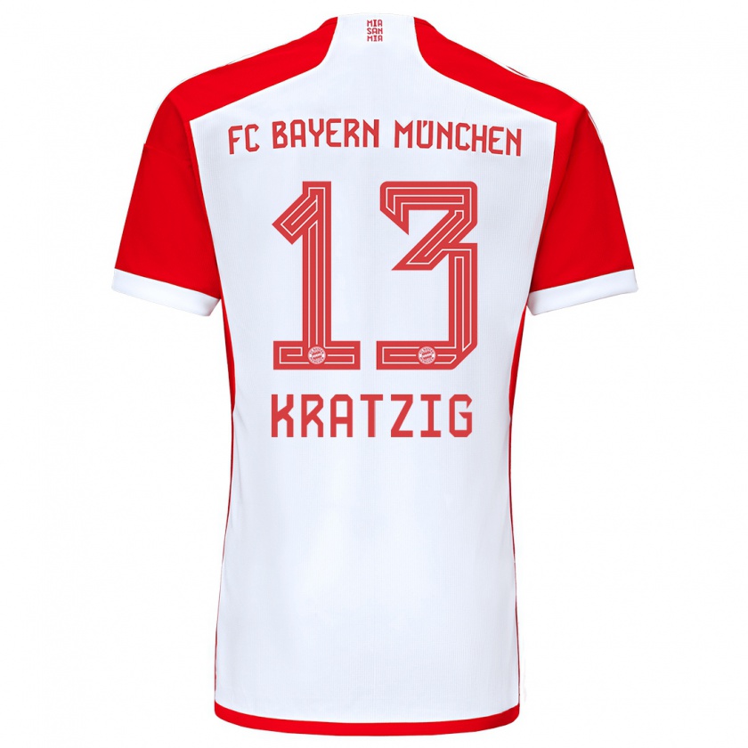Kandiny Kinder Frans Kratzig #13 Rot-Weiss Heimtrikot Trikot 2023/24 T-Shirt