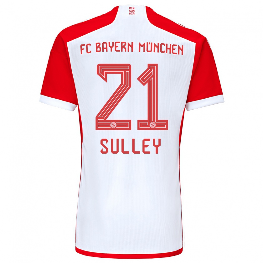 Kandiny Kinder Williams Baffour Sulley #21 Rot-Weiss Heimtrikot Trikot 2023/24 T-Shirt