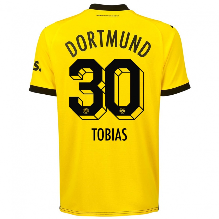 Kandiny Kinder Vogt Tobias #30 Gelb Heimtrikot Trikot 2023/24 T-Shirt