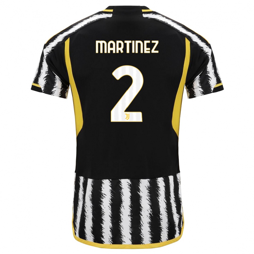 Kandiny Kinder Bruno Martinez #2 Schwarz-Weiss Heimtrikot Trikot 2023/24 T-Shirt
