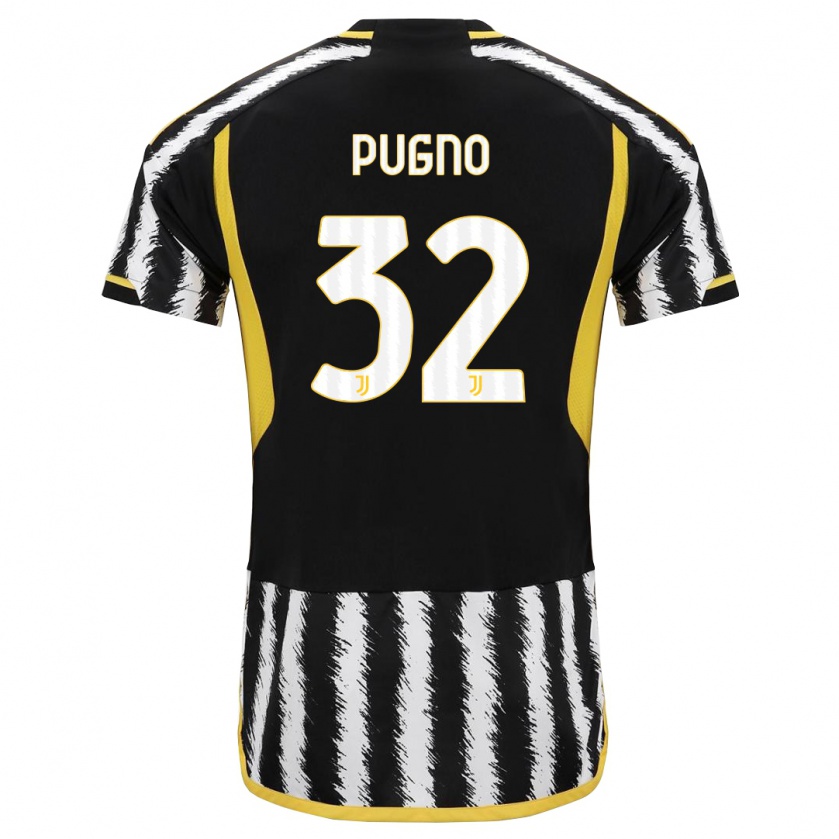 Kandiny Kinder Diego Pugno #32 Schwarz-Weiss Heimtrikot Trikot 2023/24 T-Shirt