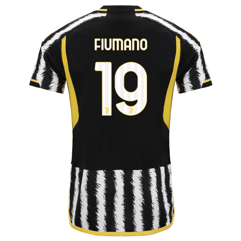 Kandiny Kinder Filippo Fiumano #19 Schwarz-Weiss Heimtrikot Trikot 2023/24 T-Shirt