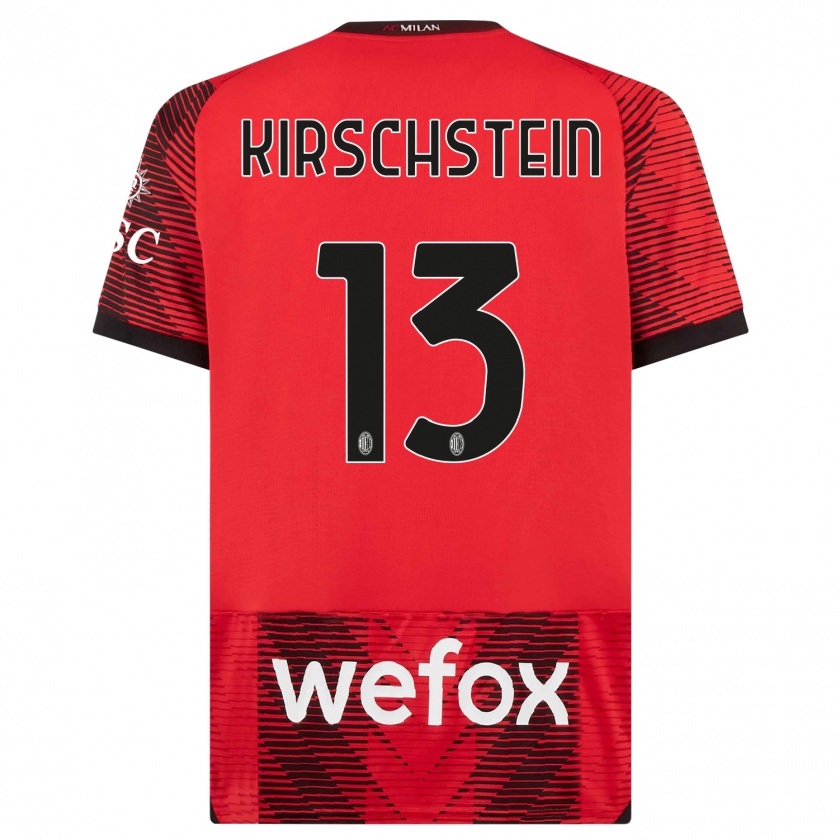 Kandiny Kinder Merle Kirschstein #13 Rot Schwarz Heimtrikot Trikot 2023/24 T-Shirt