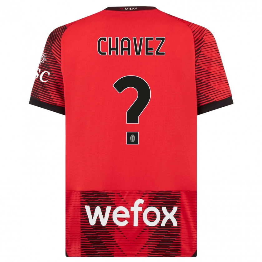 Kandiny Kinder Maikol Cifuentes Chavez #0 Rot Schwarz Heimtrikot Trikot 2023/24 T-Shirt