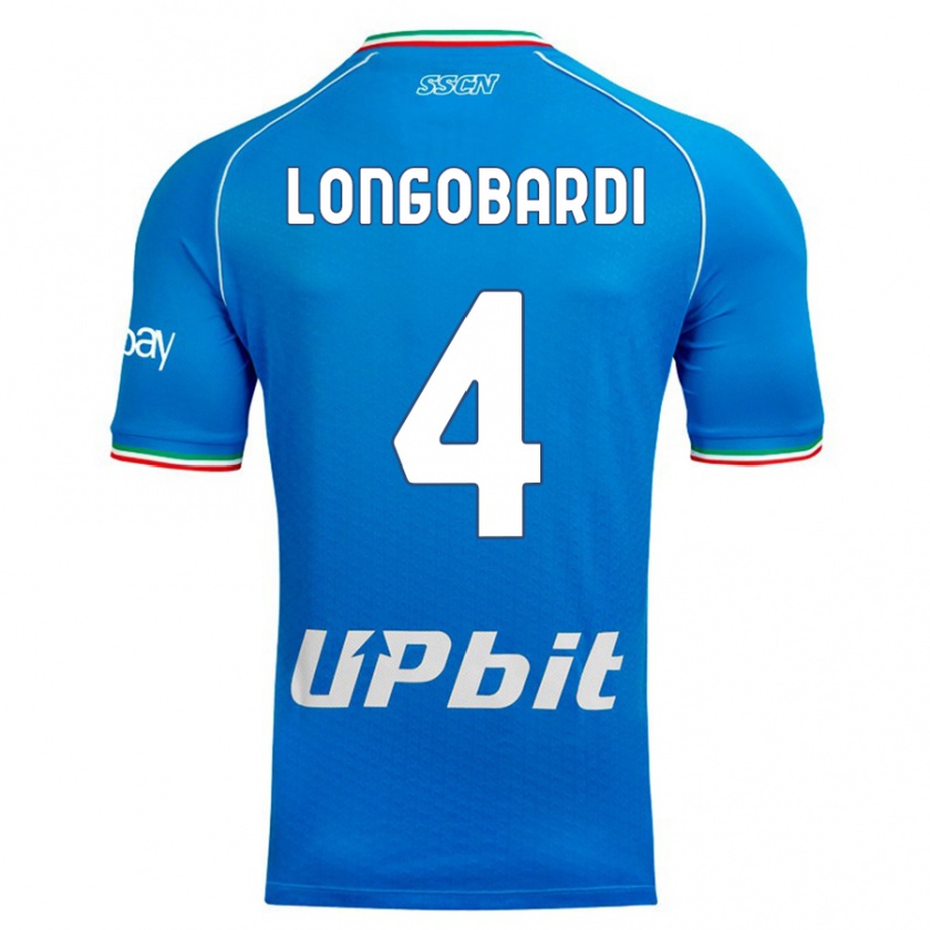 Kandiny Kinder Salvatore Longobardi #4 Himmelblau Heimtrikot Trikot 2023/24 T-Shirt