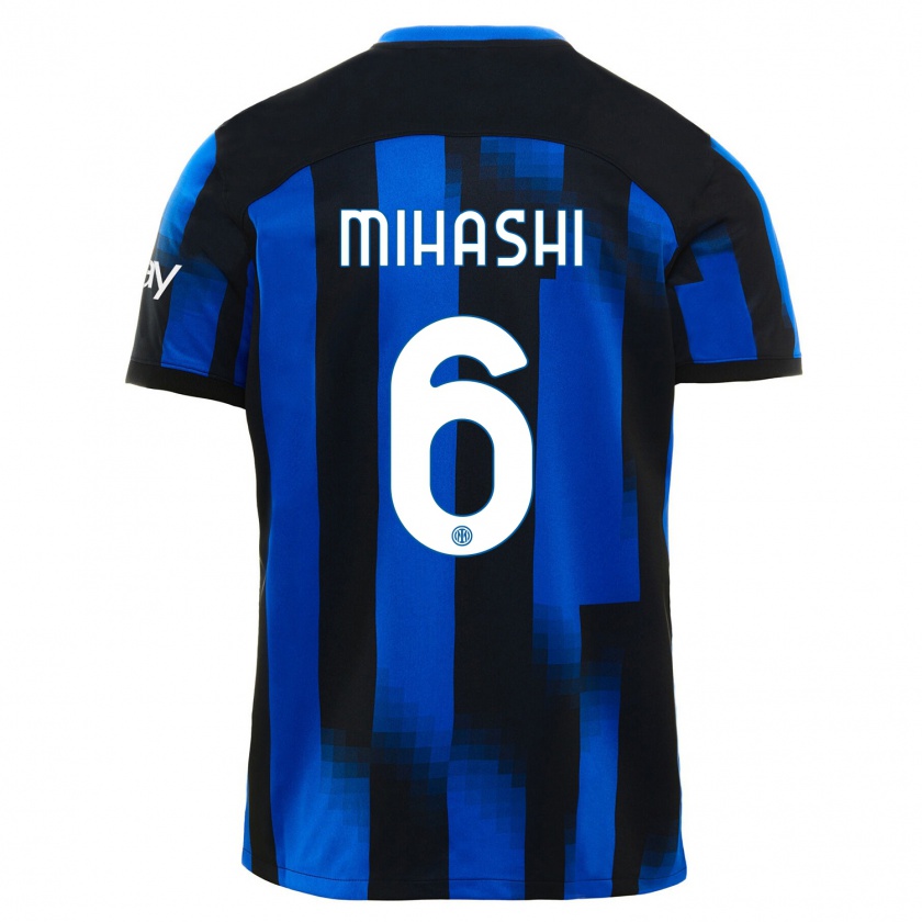 Kandiny Kinder Mana Mihashi #6 Schwarz Blau Heimtrikot Trikot 2023/24 T-Shirt