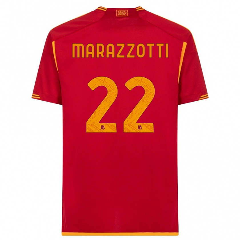 Kandiny Kinder Fabrizio Marazzotti #22 Rot Heimtrikot Trikot 2023/24 T-Shirt