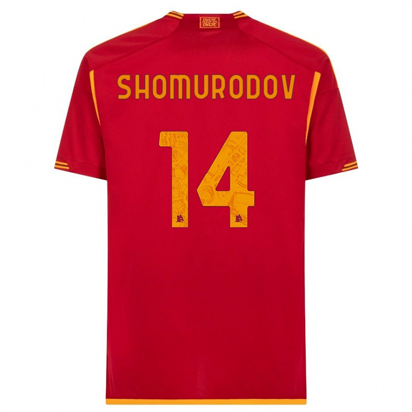 Kandiny Kinder Eldor Shomurodov #14 Rot Heimtrikot Trikot 2023/24 T-Shirt