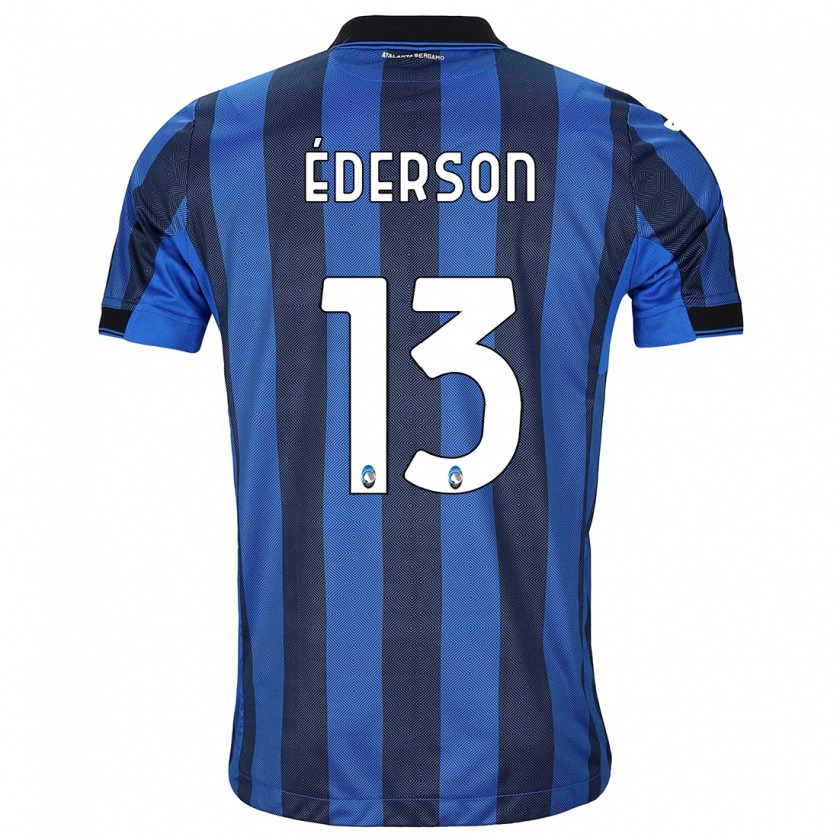 Kandiny Kinder Éderson #13 Schwarz Blau Heimtrikot Trikot 2023/24 T-Shirt