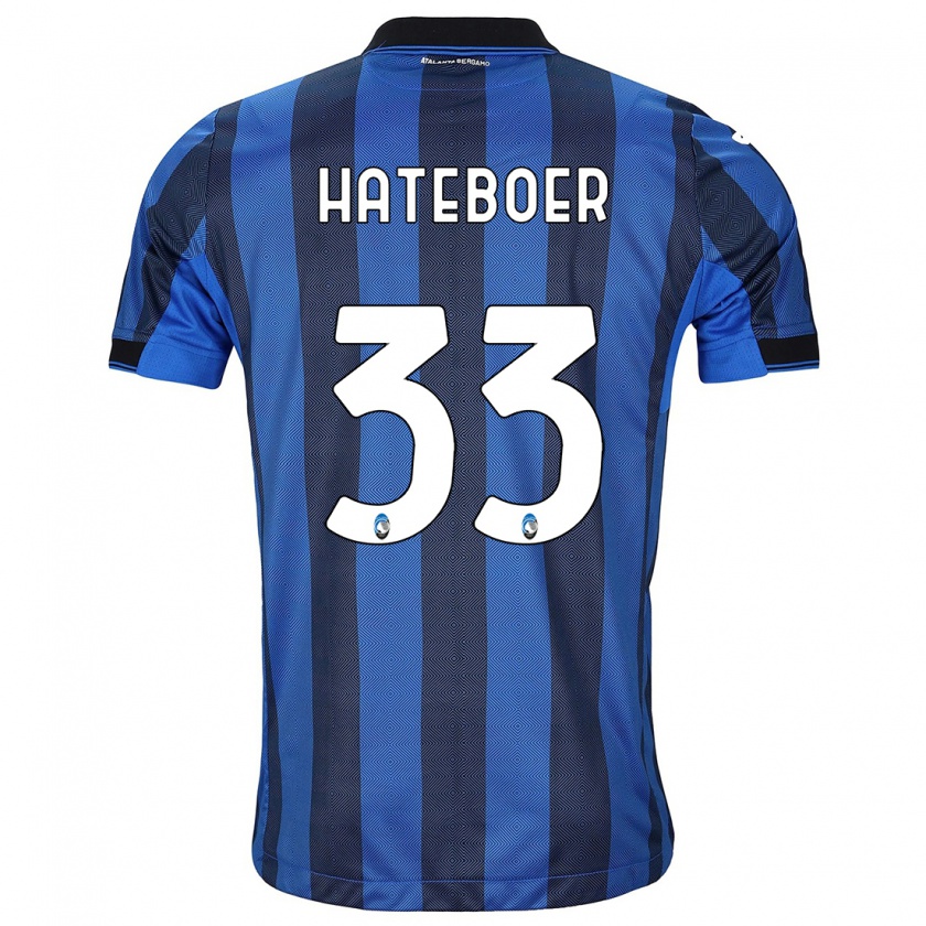 Kandiny Kinder Hans Hateboer #33 Schwarz Blau Heimtrikot Trikot 2023/24 T-Shirt