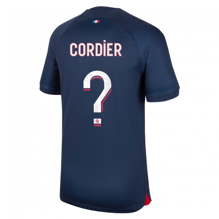 Kandiny Kinder Thomas Cordier #0 Blau Rot Heimtrikot Trikot 2023/24 T-Shirt