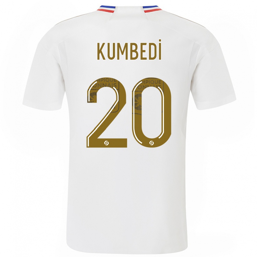 Kandiny Kinder Saël Kumbedi #20 Weiß Heimtrikot Trikot 2023/24 T-Shirt