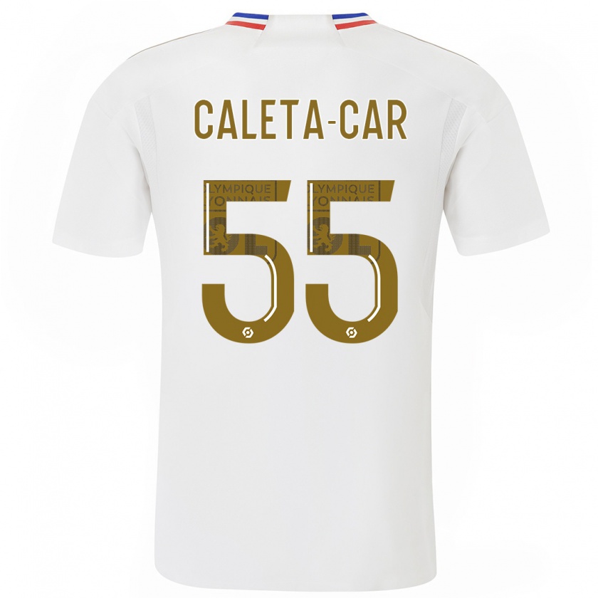 Kandiny Kinder Duje Caleta-Car #55 Weiß Heimtrikot Trikot 2023/24 T-Shirt