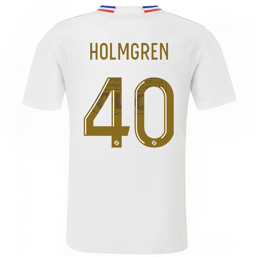 Kandiny Kinder Emma Holmgren #40 Weiß Heimtrikot Trikot 2023/24 T-Shirt