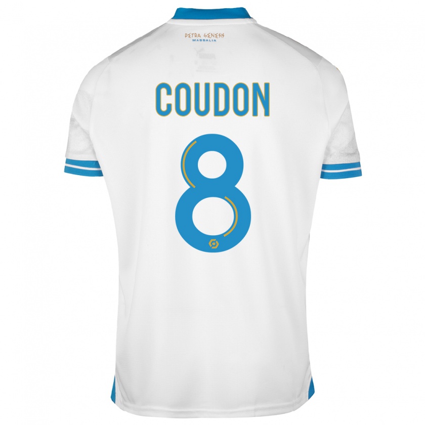 Kandiny Kinder Marine Coudon #8 Weiß Heimtrikot Trikot 2023/24 T-Shirt