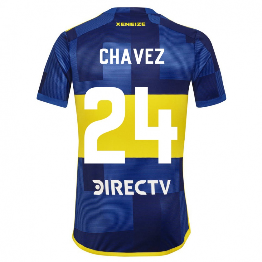 Kandiny Kinder Gabriela Chavez #24 Dunkelblau Gelb Heimtrikot Trikot 2023/24 T-Shirt