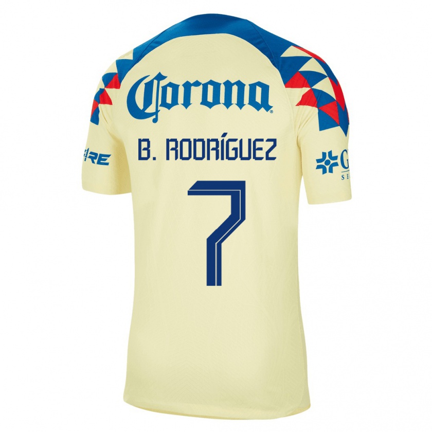Kandiny Kinder Brian Rodríguez #7 Gelb Heimtrikot Trikot 2023/24 T-Shirt