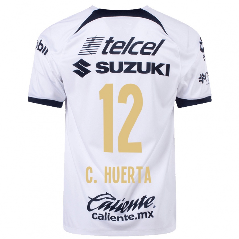 Kandiny Kinder César Huerta #12 Weiß Heimtrikot Trikot 2023/24 T-Shirt