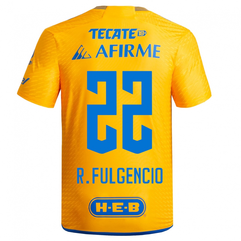 Kandiny Kinder Raymundo Fulgencio #22 Gelb Heimtrikot Trikot 2023/24 T-Shirt