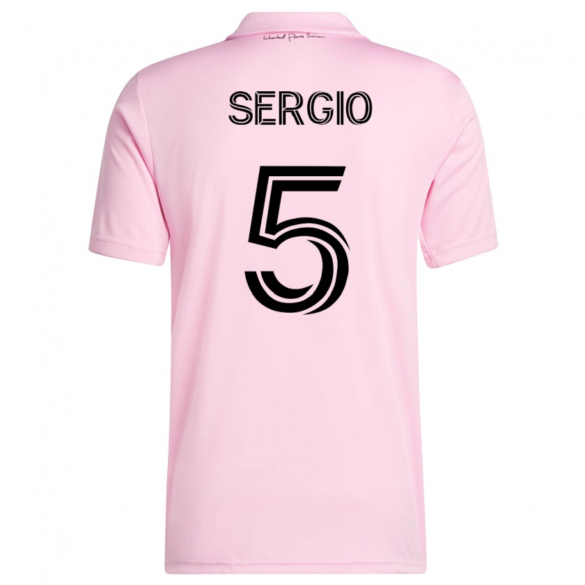 Kandiny Kinder Sergio Busquets #5 Rosa Heimtrikot Trikot 2023/24 T-Shirt