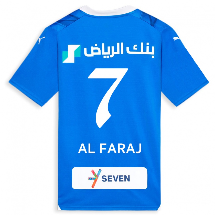 Kandiny Kinder Salman Al-Faraj #7 Blau Heimtrikot Trikot 2023/24 T-Shirt