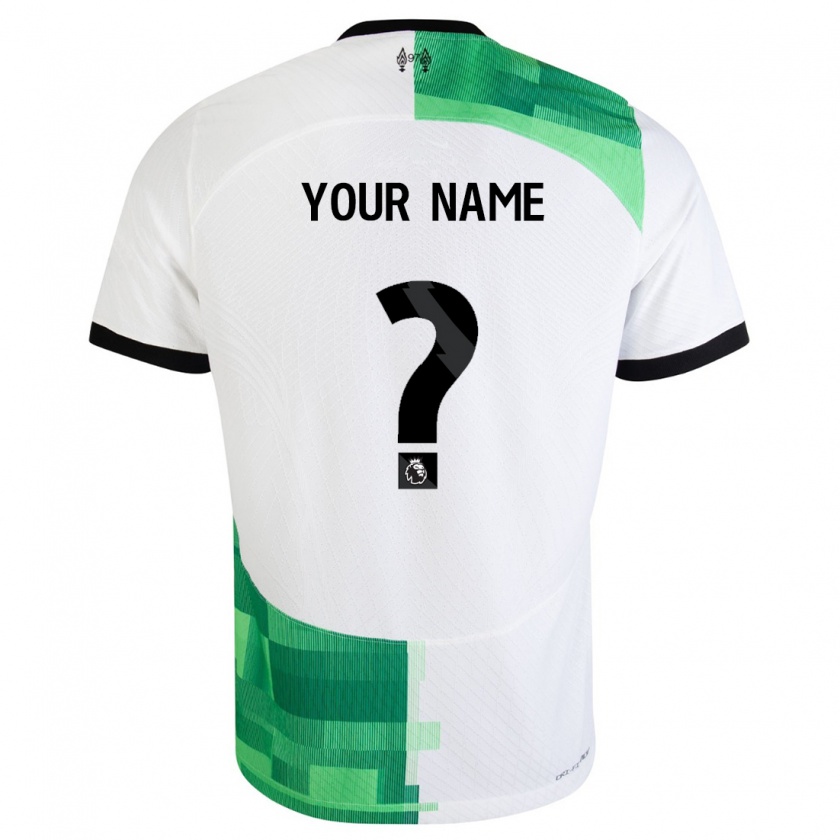Kandiny Kinder Ihren Namen #0 Weiß Grün Auswärtstrikot Trikot 2023/24 T-Shirt