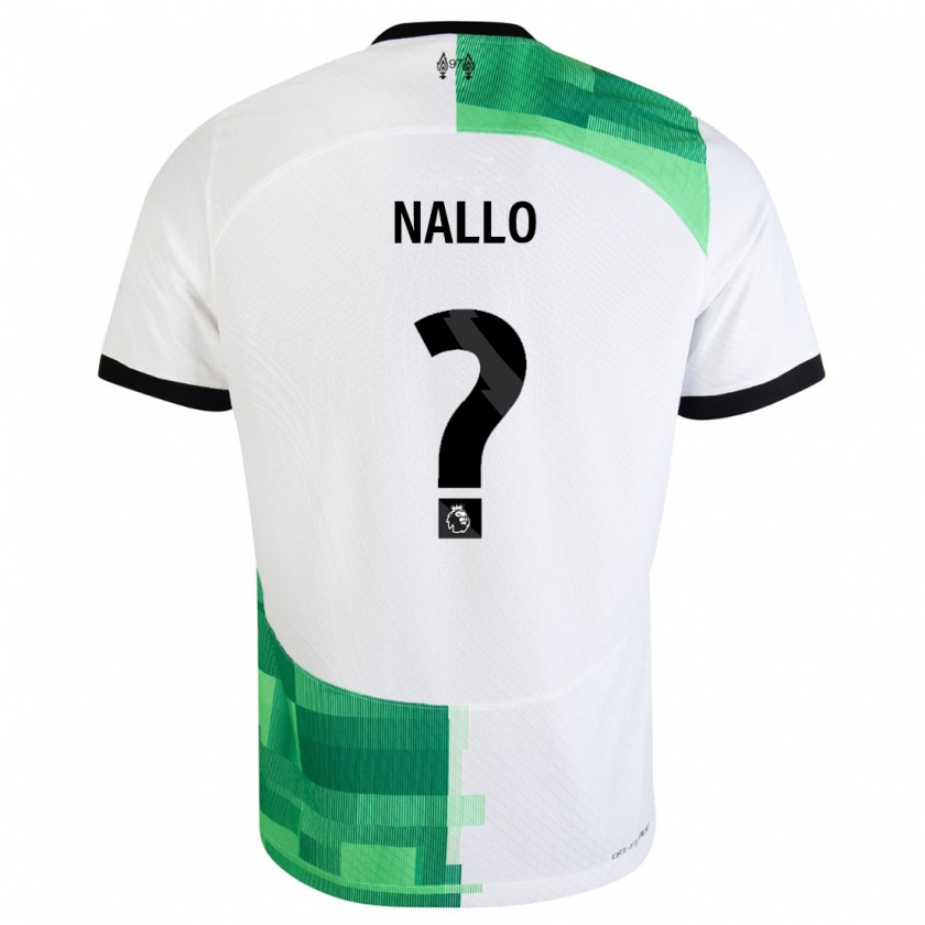 Kandiny Kinder Amara Nallo #0 Weiß Grün Auswärtstrikot Trikot 2023/24 T-Shirt