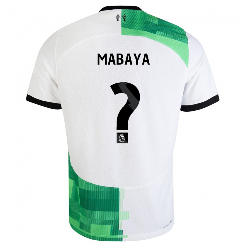 Kandiny Kinder Isaac Mabaya #0 Weiß Grün Auswärtstrikot Trikot 2023/24 T-Shirt