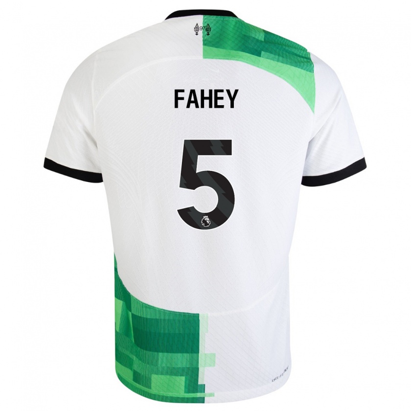 Kandiny Kinder Niamh Fahey #5 Weiß Grün Auswärtstrikot Trikot 2023/24 T-Shirt