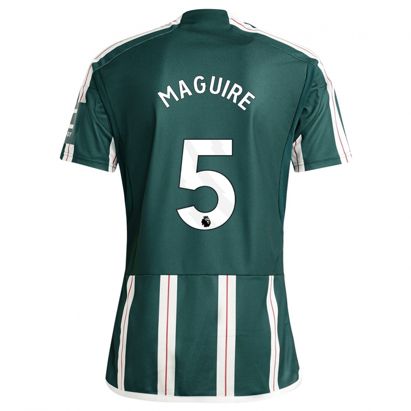Kandiny Kinder Harry Maguire #5 Dunkelgrün Auswärtstrikot Trikot 2023/24 T-Shirt