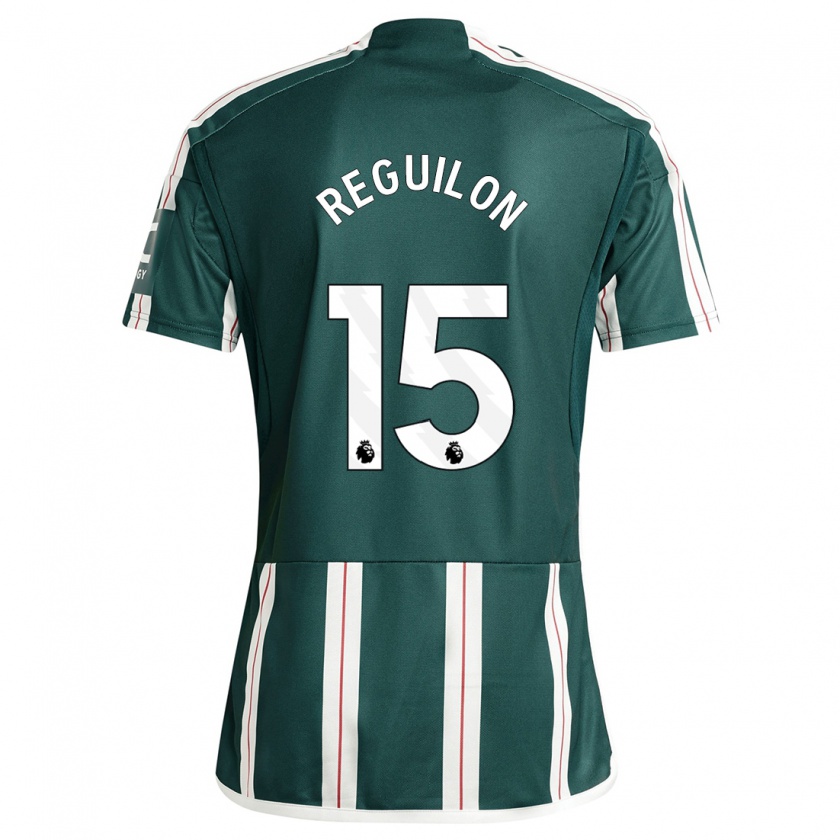 Kandiny Kinder Sergio Reguilón #15 Dunkelgrün Auswärtstrikot Trikot 2023/24 T-Shirt
