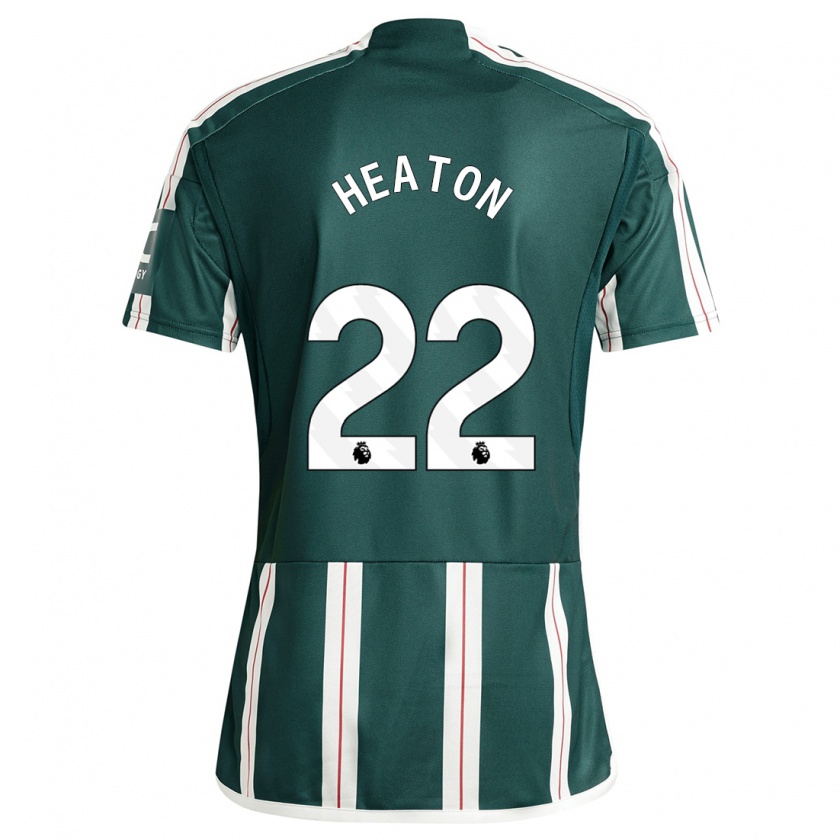 Kandiny Kinder Tom Heaton #22 Dunkelgrün Auswärtstrikot Trikot 2023/24 T-Shirt