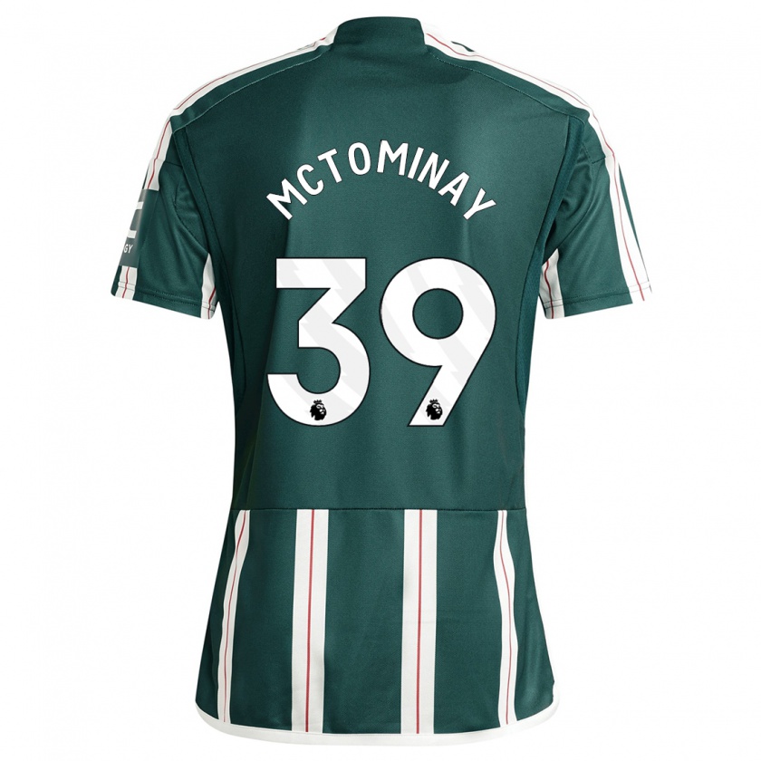Kandiny Kinder Scott Mctominay #39 Dunkelgrün Auswärtstrikot Trikot 2023/24 T-Shirt