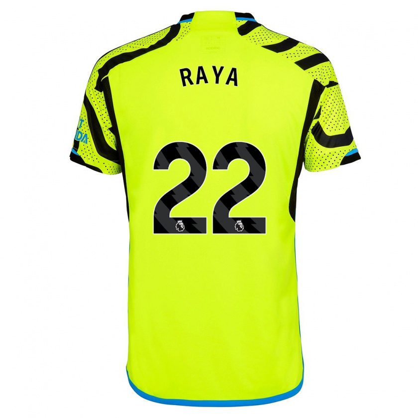 Kandiny Kinder David Raya #22 Gelb Auswärtstrikot Trikot 2023/24 T-Shirt
