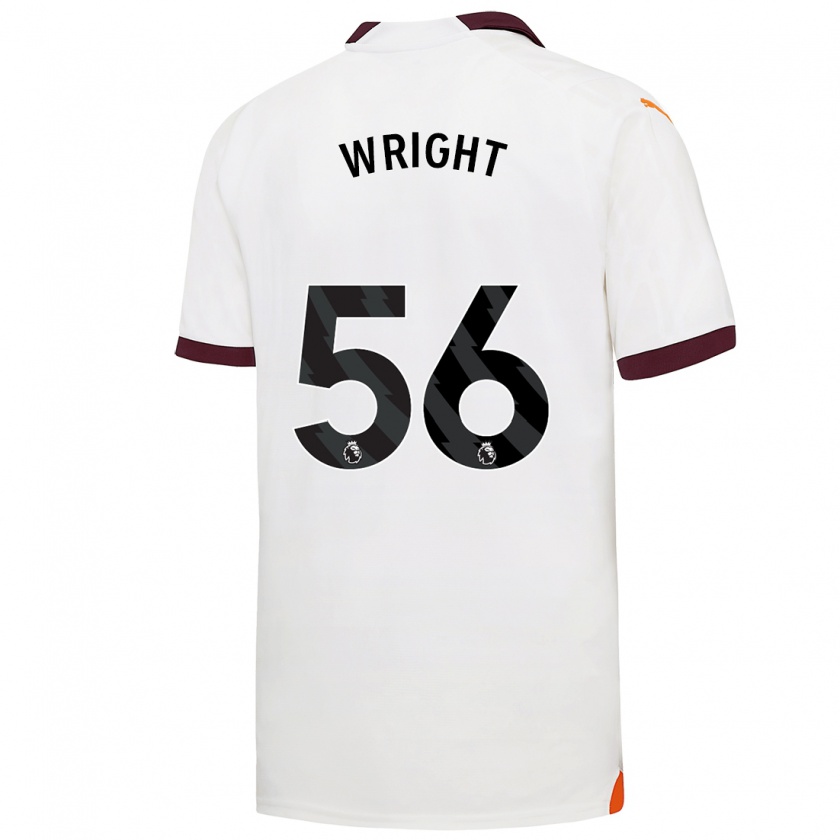 Kandiny Kinder Jacob Wright #56 Weiß Auswärtstrikot Trikot 2023/24 T-Shirt
