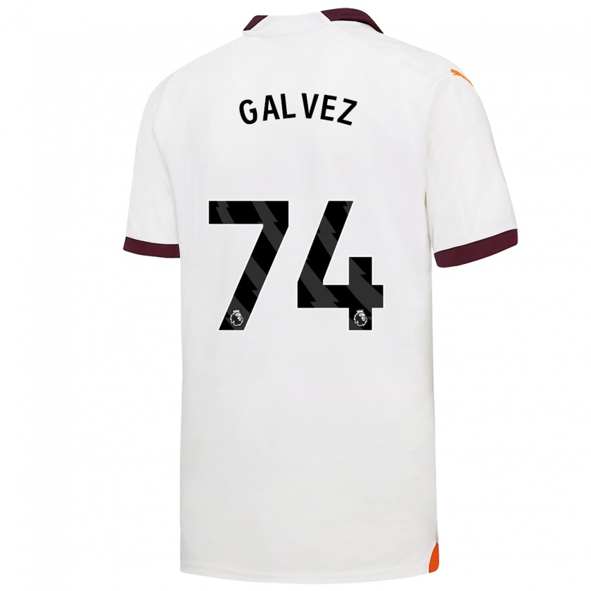 Kandiny Kinder Tomas Galvez #74 Weiß Auswärtstrikot Trikot 2023/24 T-Shirt