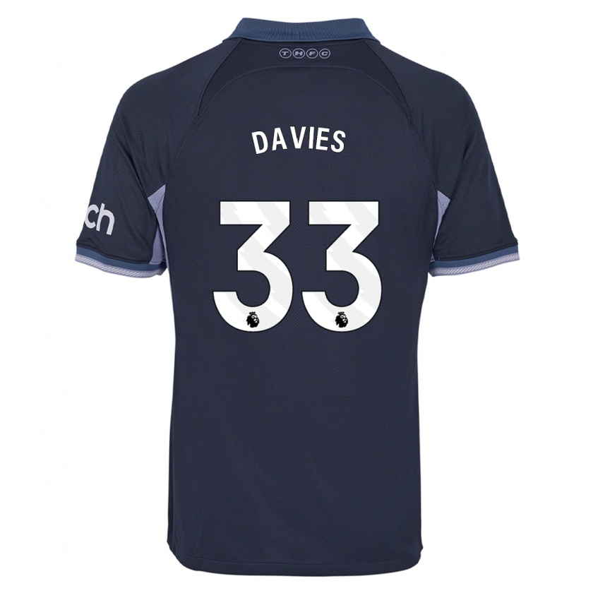 Kandiny Kinder Ben Davies #33 Dunkelblau Auswärtstrikot Trikot 2023/24 T-Shirt