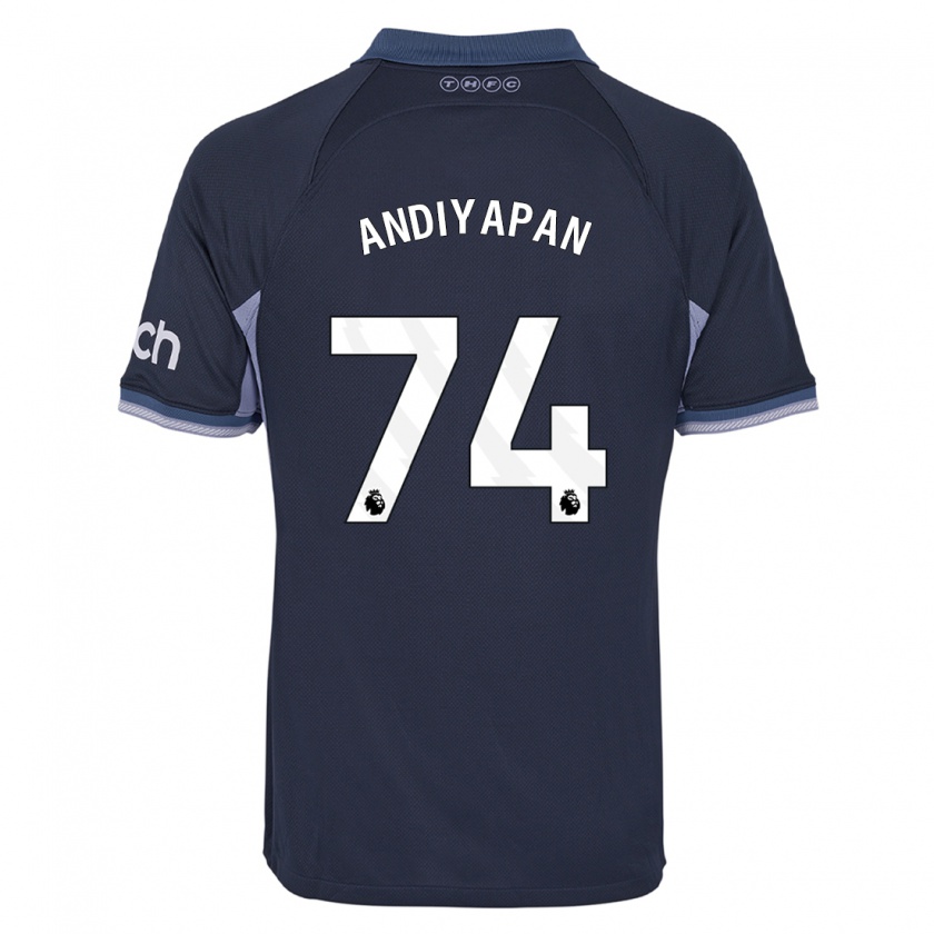Kandiny Kinder William Andiyapan #74 Dunkelblau Auswärtstrikot Trikot 2023/24 T-Shirt