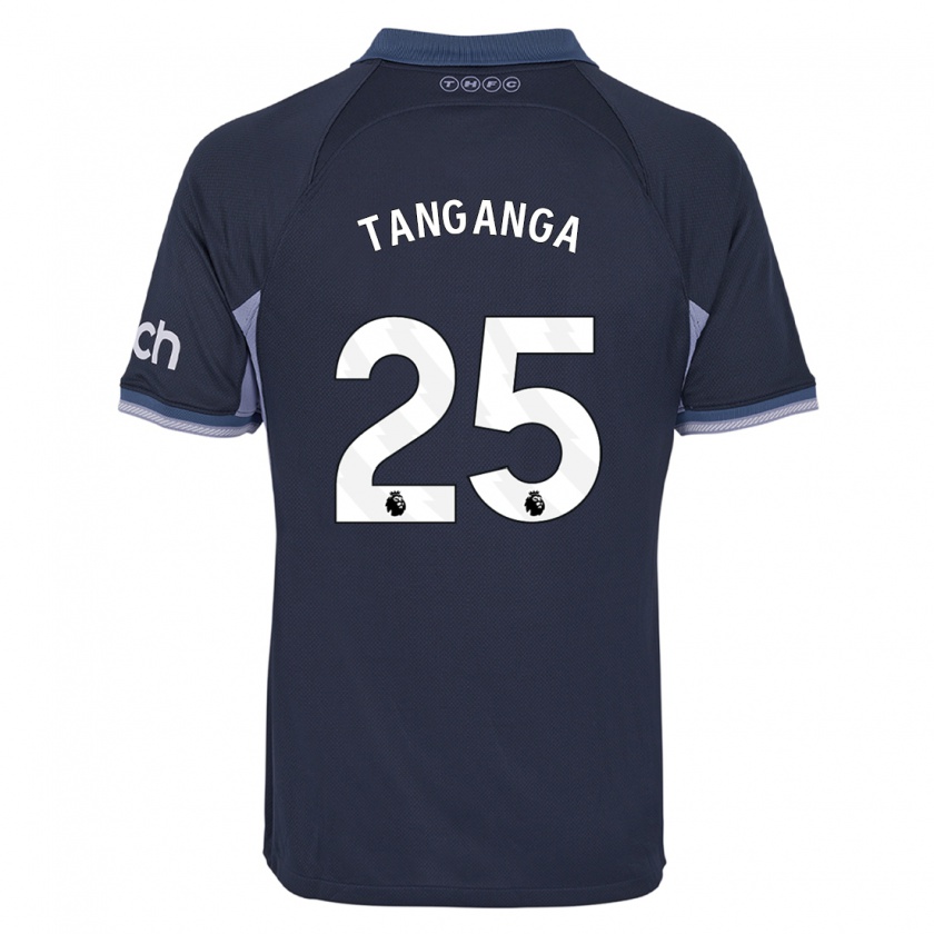 Kandiny Kinder Japhet Tanganga #25 Dunkelblau Auswärtstrikot Trikot 2023/24 T-Shirt