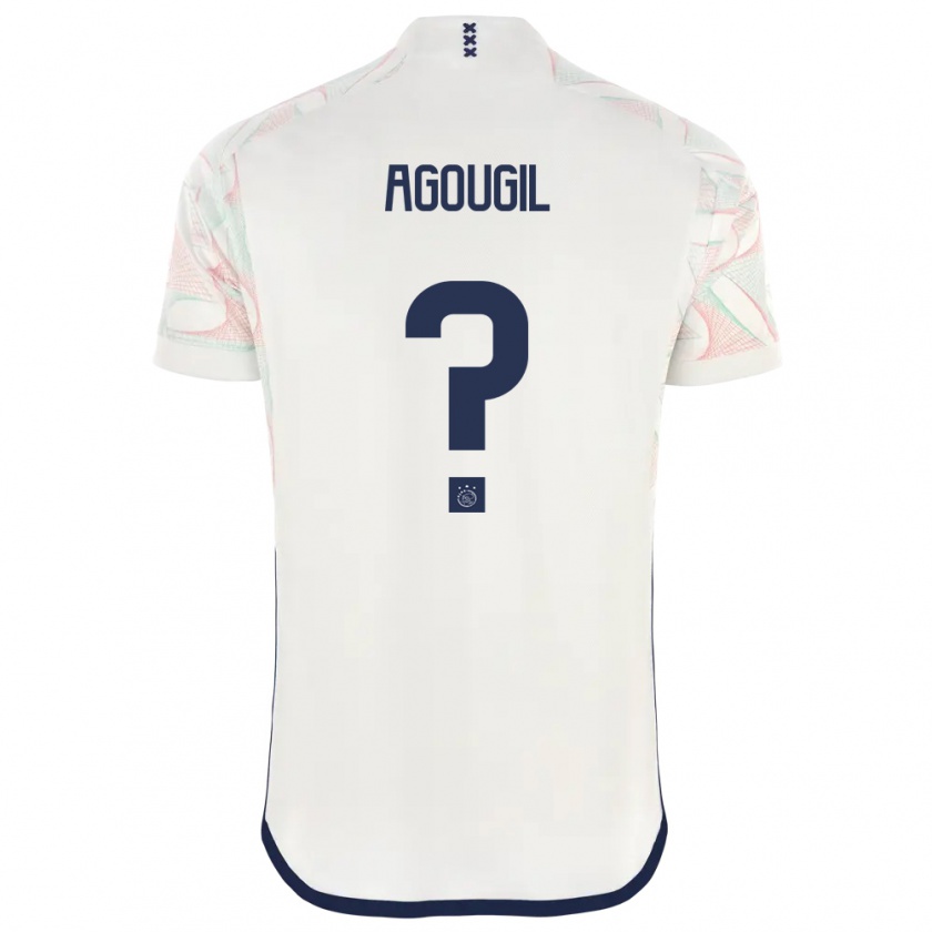 Kandiny Kinder Oualid Agougil #0 Weiß Auswärtstrikot Trikot 2023/24 T-Shirt