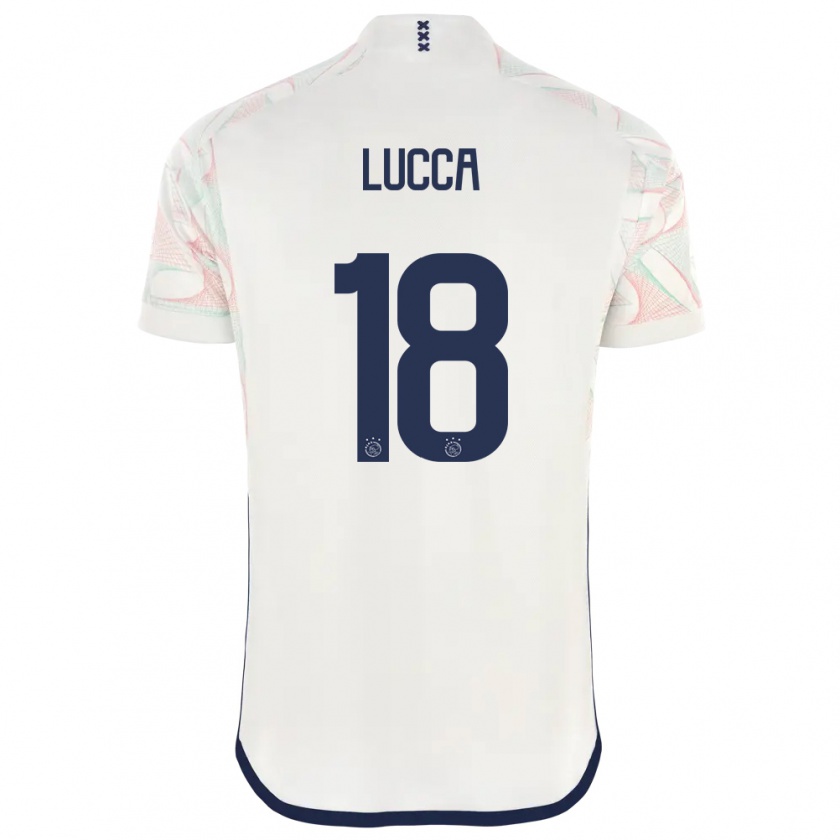 Kandiny Kinder Lorenzo Lucca #18 Weiß Auswärtstrikot Trikot 2023/24 T-Shirt