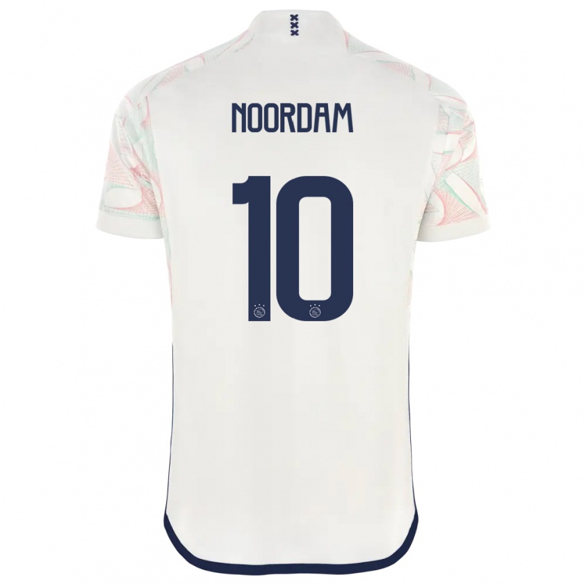 Kandiny Kinder Nadine Noordam #10 Weiß Auswärtstrikot Trikot 2023/24 T-Shirt