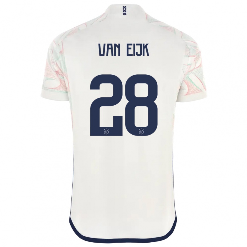 Kandiny Kinder Regina Van Eijk #28 Weiß Auswärtstrikot Trikot 2023/24 T-Shirt