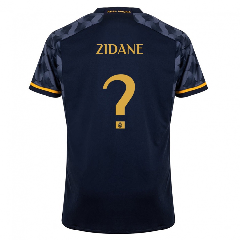Kandiny Kinder Elyaz Zidane #0 Dunkelblau Auswärtstrikot Trikot 2023/24 T-Shirt