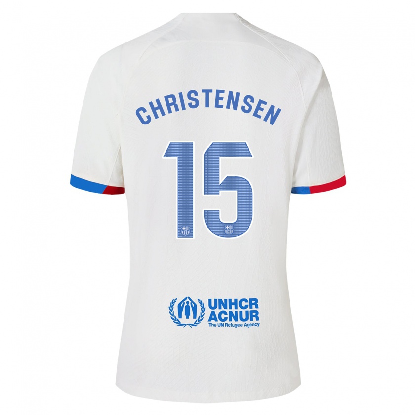 Kandiny Kinder Andreas Christensen #15 Weiß Auswärtstrikot Trikot 2023/24 T-Shirt