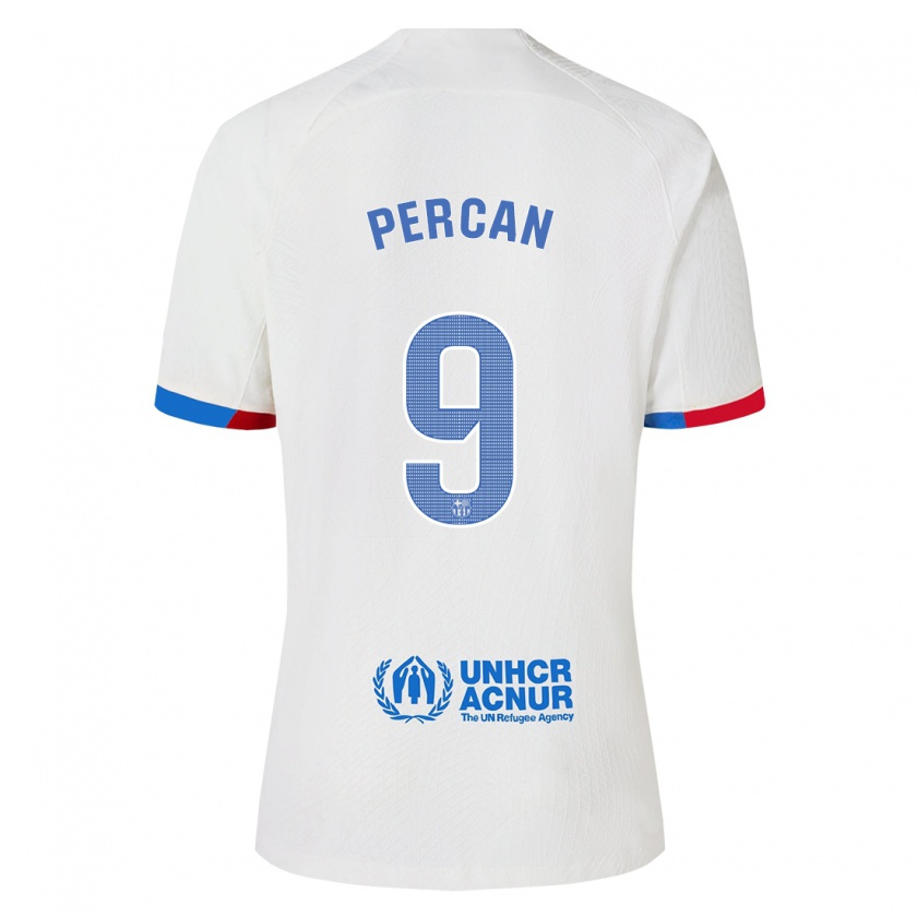 Kandiny Kinder Diego Percan #9 Weiß Auswärtstrikot Trikot 2023/24 T-Shirt