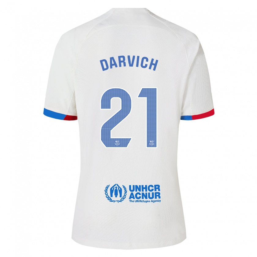 Kandiny Kinder Noah Darvich #21 Weiß Auswärtstrikot Trikot 2023/24 T-Shirt
