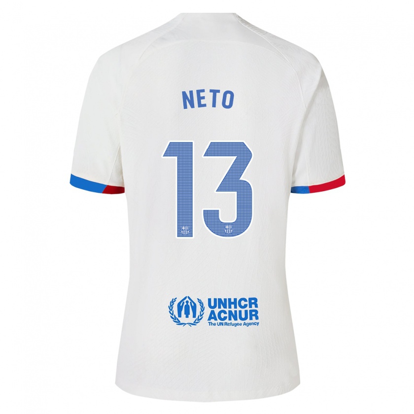Kandiny Kinder Neto #13 Weiß Auswärtstrikot Trikot 2023/24 T-Shirt