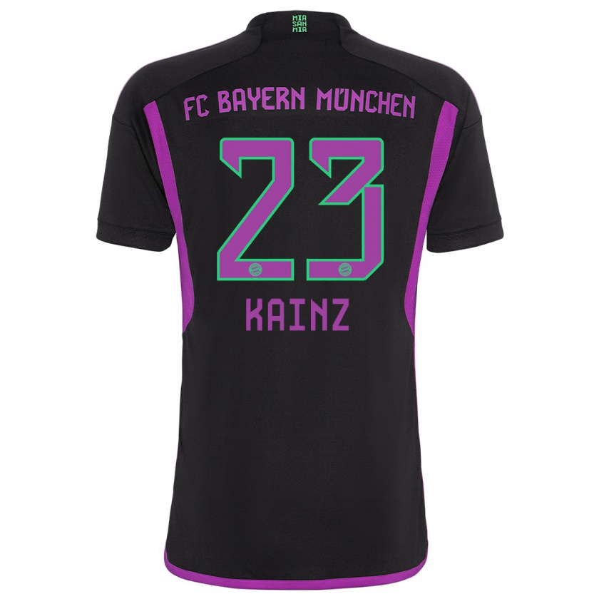 Kandiny Kinder Manuel Kainz #23 Schwarz Auswärtstrikot Trikot 2023/24 T-Shirt