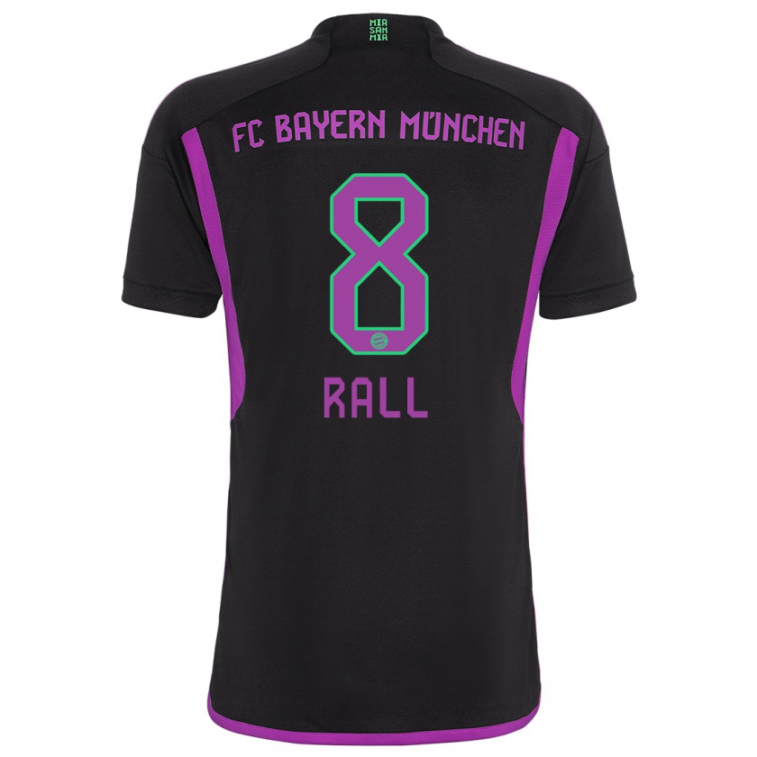 Kandiny Kinder Maximiliane Rall #8 Schwarz Auswärtstrikot Trikot 2023/24 T-Shirt